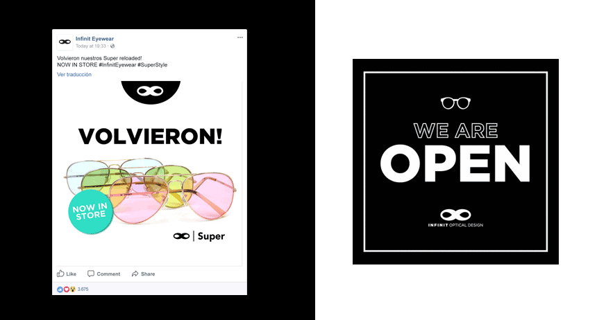 Piezas gráficas para INFINIT Eyewear